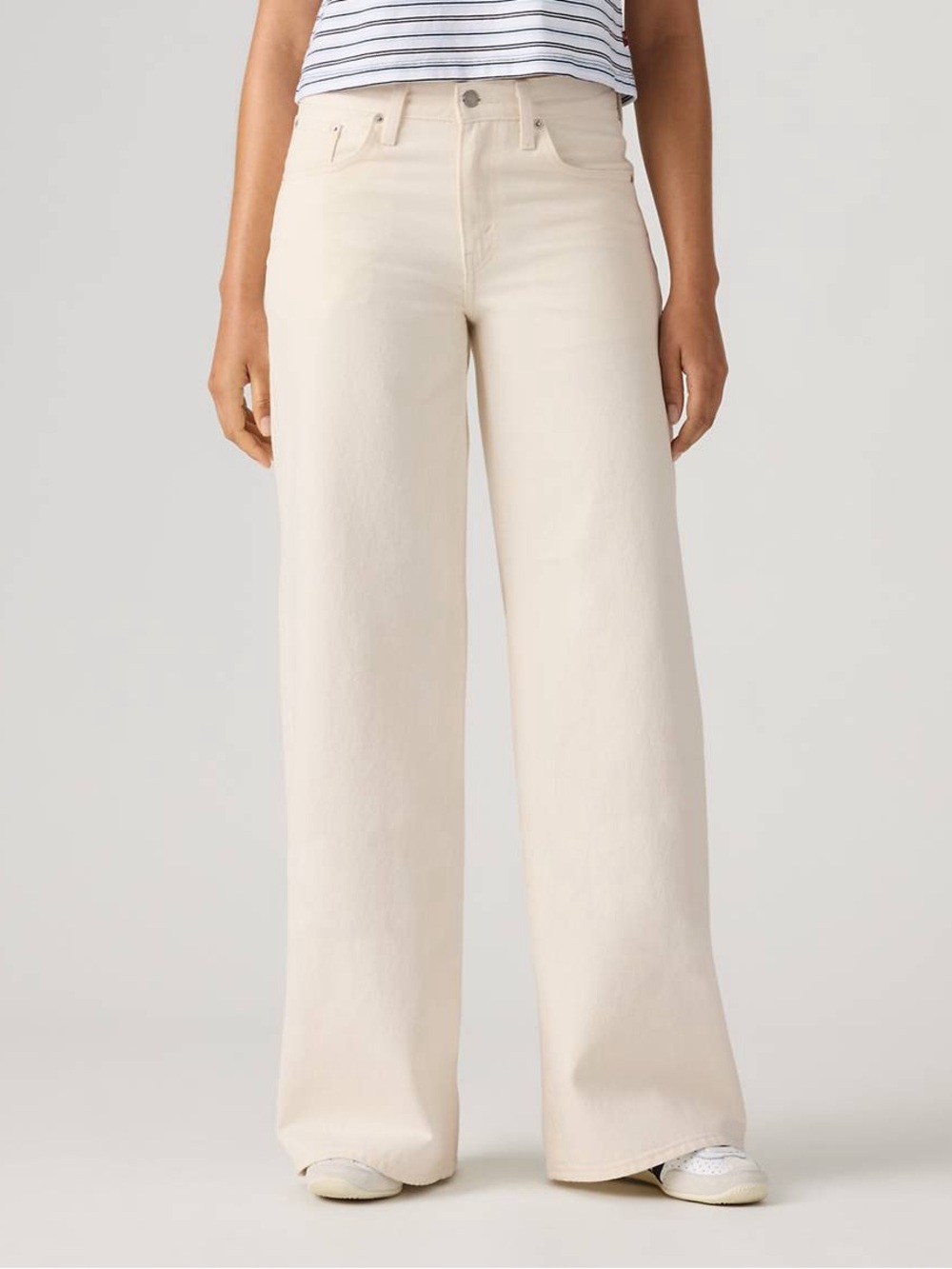 Good American Wide Leg Jeans | Size 8/29 | Cream